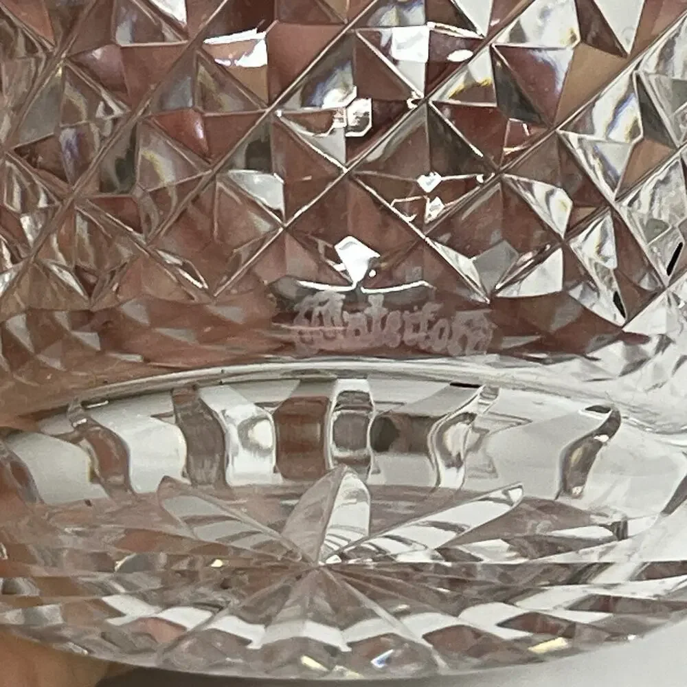 Waterford Crystal Alana Mustard Jelly Condiment Sugar Jar with Lid Used Signed